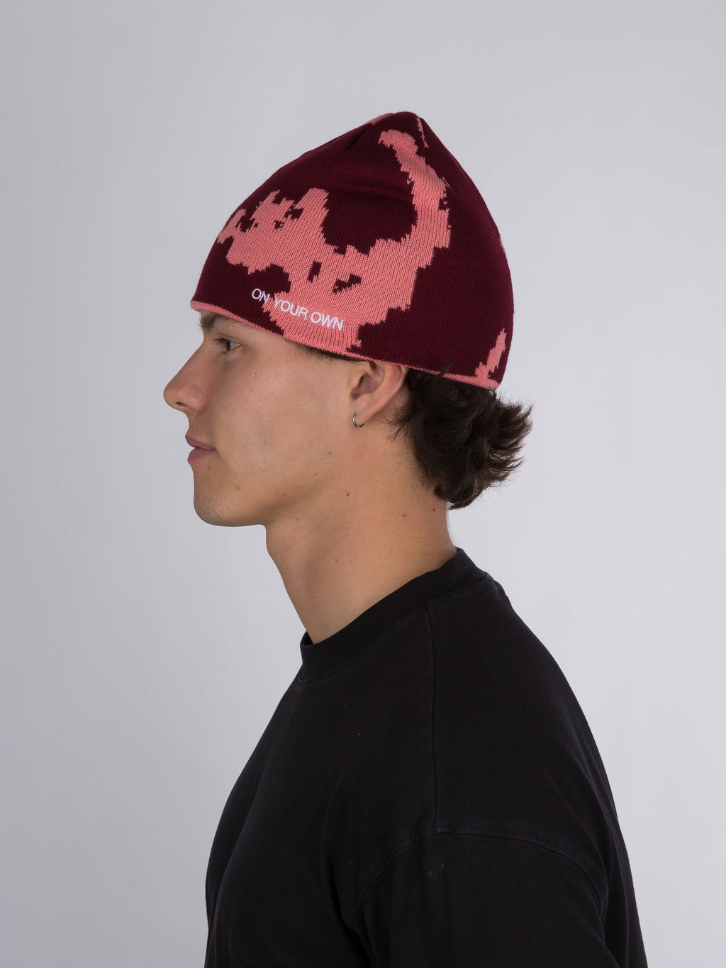 PATTERN BEANIE – RED