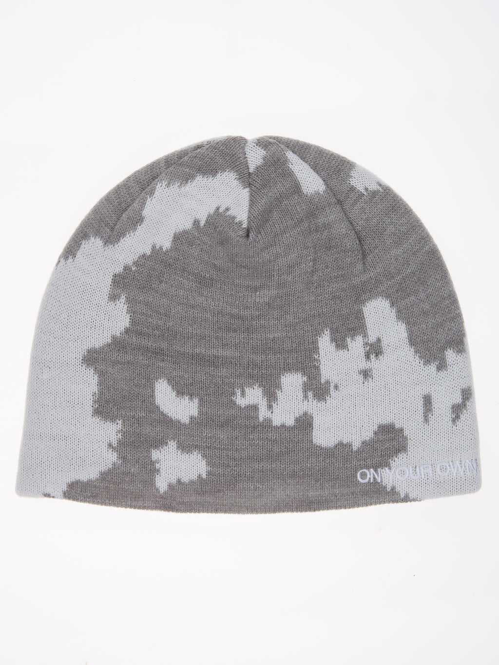 PATTERN BEANIE – GREY