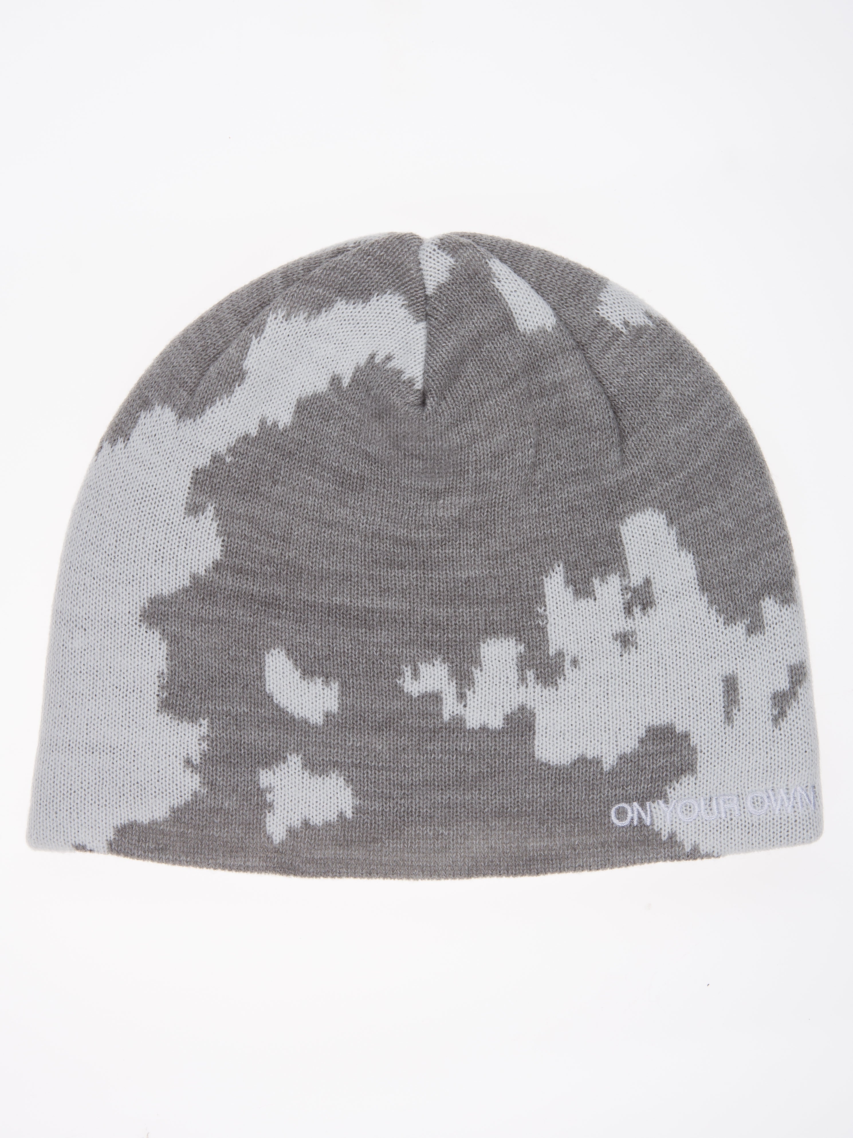 PATTERN BEANIE – GREY