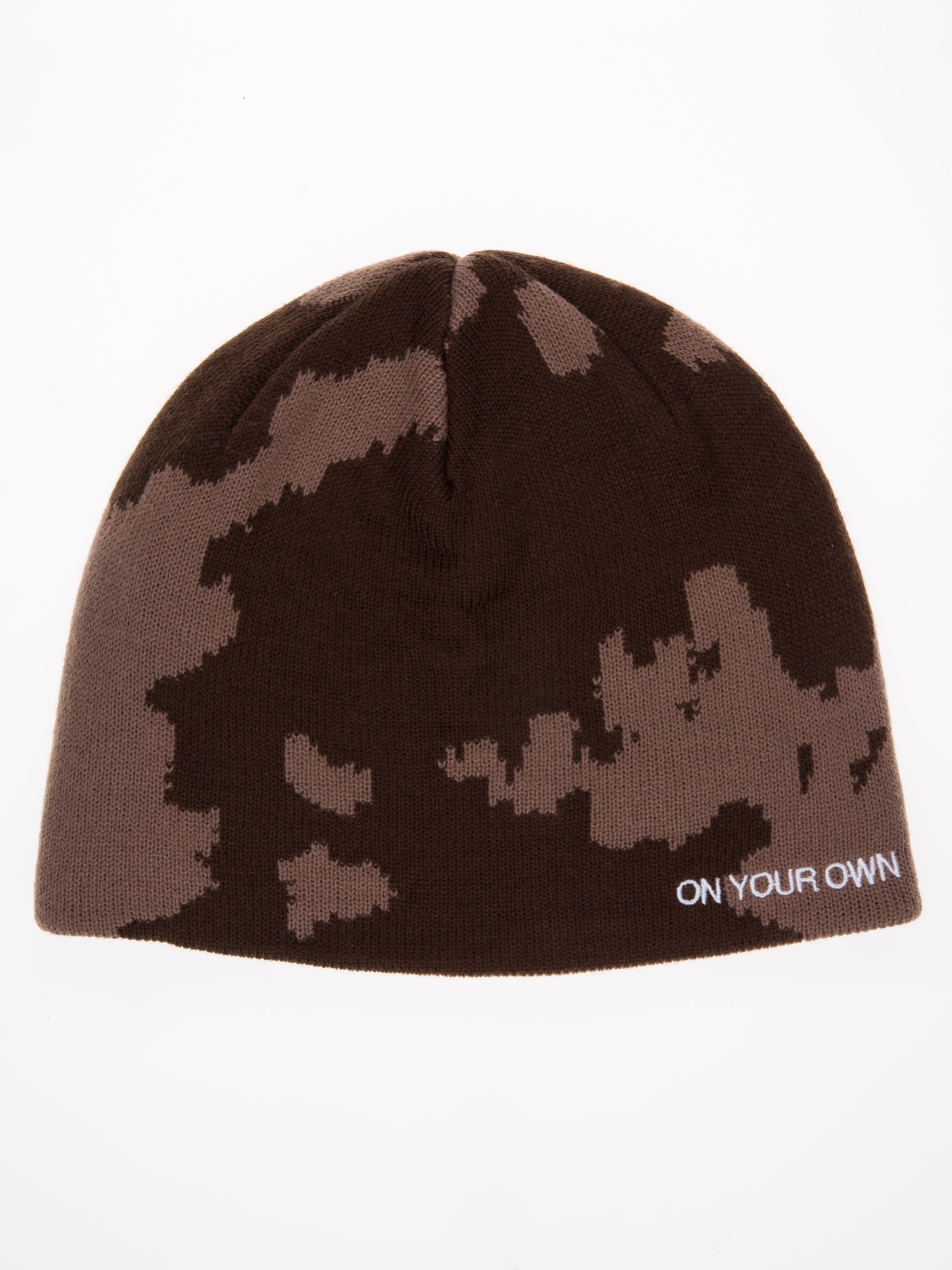 PATTERN BEANIE – BROWN