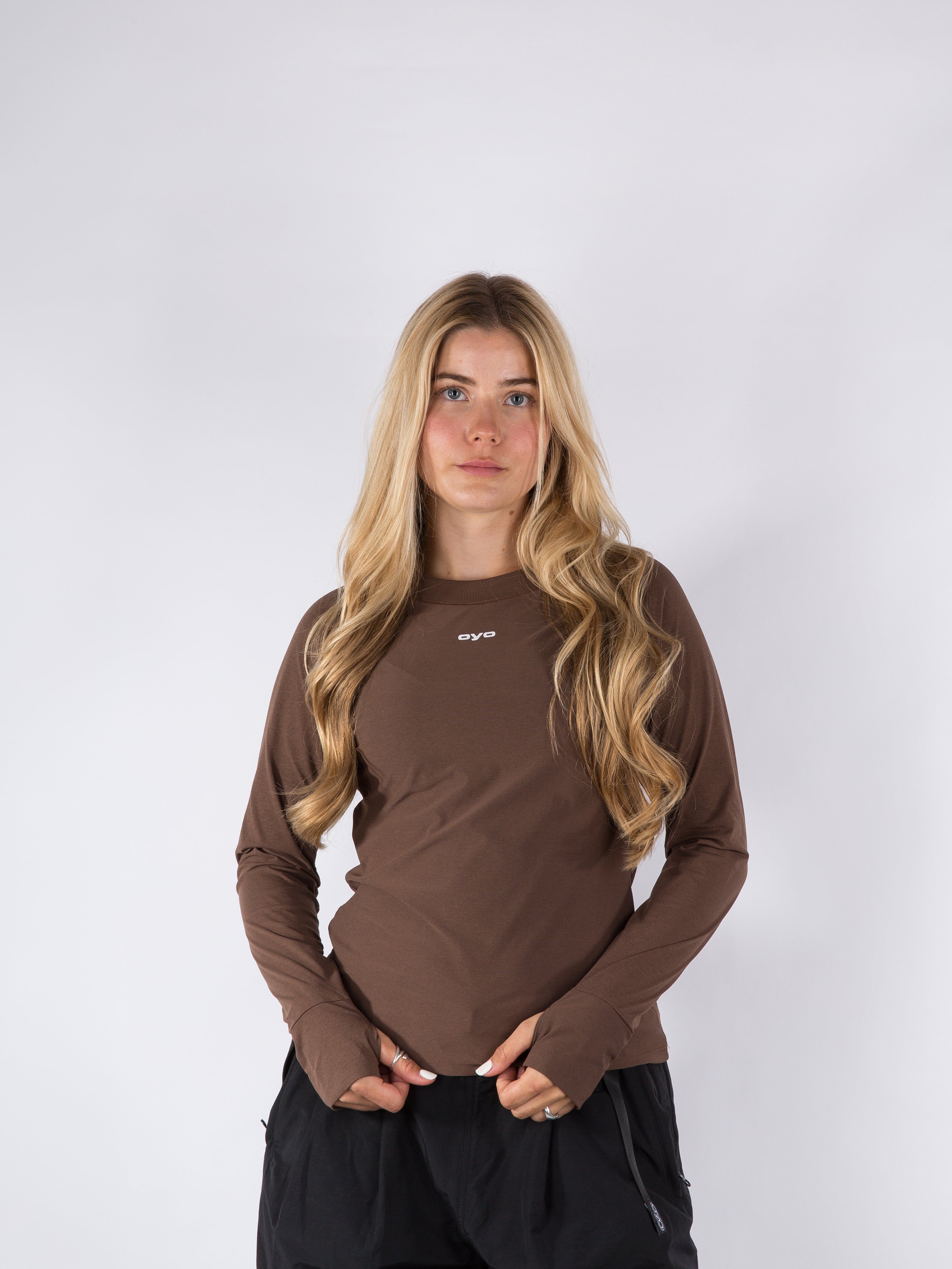WOMENS SPORT LONGSLEEVE - BROWN