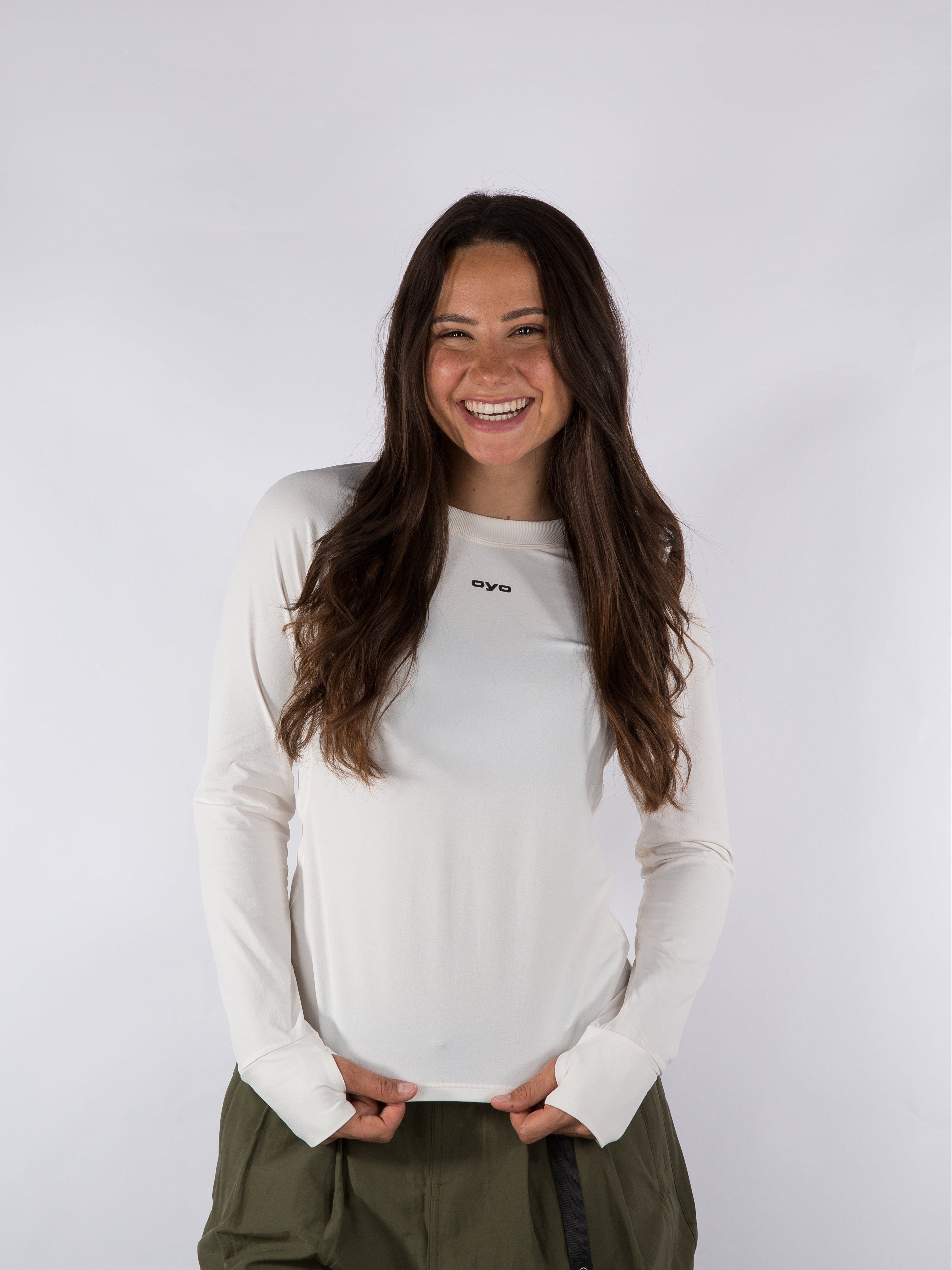 WOMENS SPORT LONGSLEEVE - OFF WHITE