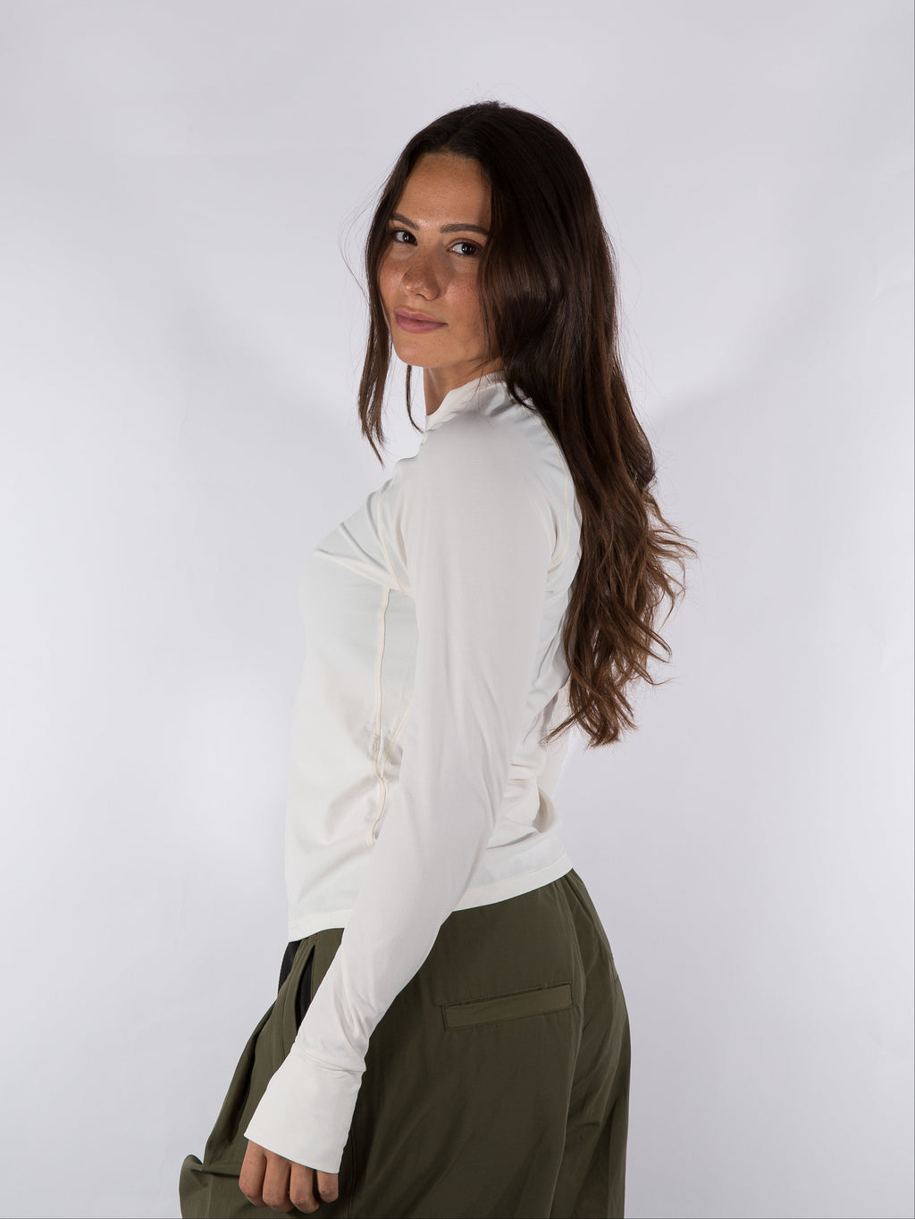 WOMENS SPORT LONGSLEEVE - OFF WHITE