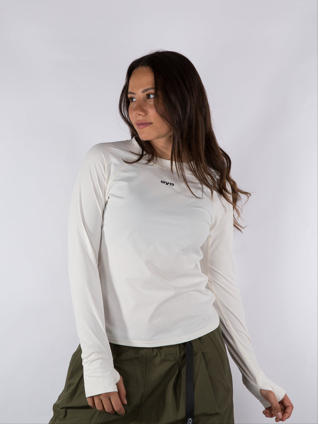 WOMENS SPORT LONGSLEEVE - OFF WHITE